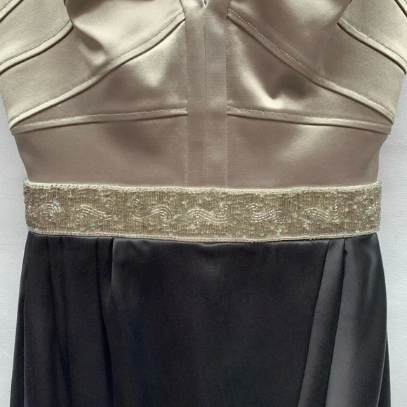 Maria Bianca Nero Size Small Black Silver Corset Beaded waist Cocktail dress Y2K - Picture 6 of 9